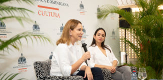 Ministra de Cultura, Milagros Germán, y la senadora Faride Raful durante el encuentro Gobierno en las Provincias