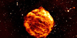 Imagen de la estrella G261.9+5.5 generada por la supercomputadora Setonix.