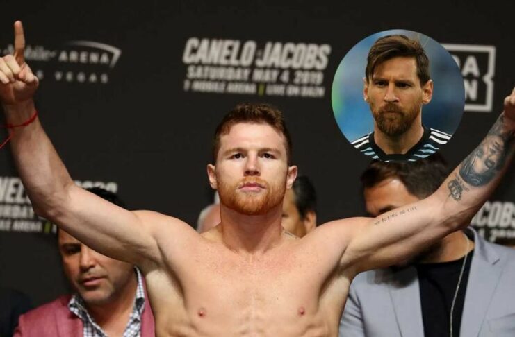 Canelo Álvarez amenaza a Messi presuntamente por pisotear camiseta de la selección de México