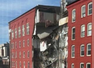 Colapsa parte de un edificio residencial en Iowa