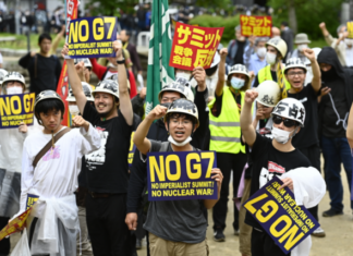 Arranca la cumbre del G7 entre protestas contra su celebración en Hiroshima