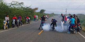 La Policía Nacional desmanteló una estructura dedicada a organizar carreras clandestinas en motocicletas en el municipio de San Gregorio de Nigua en San Cristóbal.