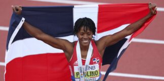 Marileidy Paulino plantó nuevo récord este viernes con 49.12 segundos al conquistar el primer lugar en los 400mts planos en la carrera de la Liga Diamante.