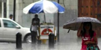 La Oficina Nacional de Meteorología (Onamet) informó que continuaremos bajos los efectos de la vaguada que se desprende del Huracán Lee, generando nublados desde horas matutinas, con aguaceros moderados a fuertes, tronadas y ráfagas de viento, hacia provincias de las regiones: norte, noreste, la llanura oriental, el litoral costero Caribeño y la cordillera Central.