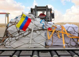 Venezuela envía 30 toneladas de ayuda humanitaria a la Franja de Gaza