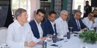 El canciller Roberto Álvarez recibió a una misión de la Organización de los Estados Americanos (OEA), que visita al país con el objetivo de levantar información acerca de la construcción que construyen nacionales haitianos de ese lado de la isla, que desviaría parte del cauce del río Masacre.