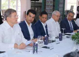 El canciller Roberto Álvarez recibió a una misión de la Organización de los Estados Americanos (OEA), que visita al país con el objetivo de levantar información acerca de la construcción que construyen nacionales haitianos de ese lado de la isla, que desviaría parte del cauce del río Masacre.