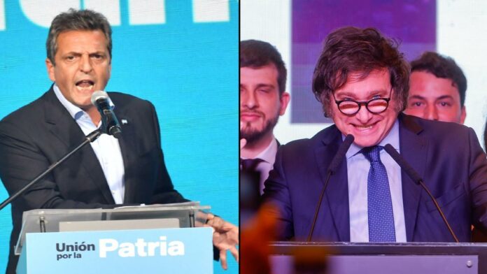 Sergio Massa y Javier Milei disputarán segunda vuelta presidencial en Argentina