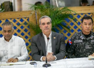 El presidente Luis Abinader encabezó este lunes en el Palacio de la Policía la reunión para el fortalecimiento del Plan de Seguridad Ciudadana.