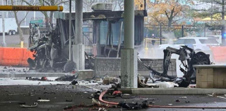 Estados Unidos cerró un cruce fronterizo con Canadá tras la explosión de un vehículo en un puesto de control en un puente cerca de Niagara Falls, informaron autoridades el miércoles.