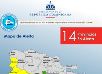 COE coloca 14 provincias en alerta por depresión tropical que podría convertirse en tormenta El Centro de Operaciones de Emergencia (COE) colocó 14 provincias en alerta debido a una depresión tropical que se encuentra en el Mar Caribe, la cual tiene un 60 por ciento de probabilidad de convertirse en tormenta.