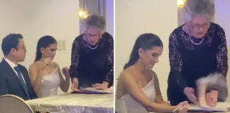 Durante una boda, el acta de matrimonio se quemó mientras la novia firmaba. El video se ha vuelto viral y ha suscitado decenas de comentarios de usuarios que ven una señal divina en el extraño accidente.