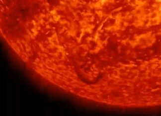 El Sol expulsa un gran «cañón de fuego» en la noche de Halloween