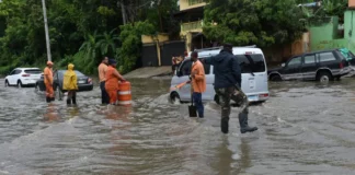 Debido al disturbio que incide en la República Dominicana, en las últimas 24 horas, Villa Altagracia ha sido la localidad donde más se ha registrado acumulados de lluvias, con 284 milímetros.