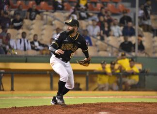 Los relevistas de las Águilas Cibaeñas lanzaron 8 entradas en blanco para imponerse 4-2 a los Gigantes en un duelo entre los equipos norteños celebrado anoche en el estadio Cibao, continuando con el torneo de béisbol profesional 2023/2024.