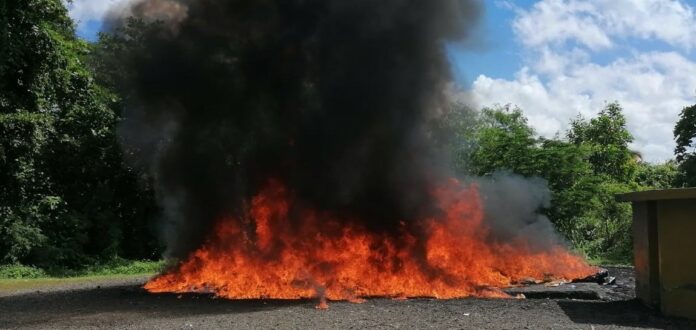 PGR incinera más de 1,060 kilogramos de distintas drogas En una muestra más del combate constante al tráfico de drogas, fueron incinerados más de 1,060 kilogramos de diferentes sustancias narcóticas, de las cuales más del 77 % corresponden a incautaciones de cocaína, informó ayer sábado la Procuraduría General de la República (PGR).