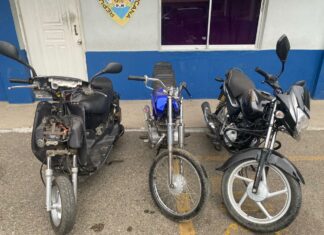 La Policía Nacional en Azua, bajo el mando de Rolando Marcos Rosario Guerrero, informó este miércoles que desmanteló una supuesta banda que se dedicaba a robar motocicletas en esa zona, y apresó a dos personas.