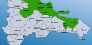 El Centro de Operaciones de Emergencias (COE) puso bajo alerta verde 09 provincias este jueves, debido a un sistema frontal que transitará sobre el territorio dominicano a partir de hoy y durante el fin de semana.
