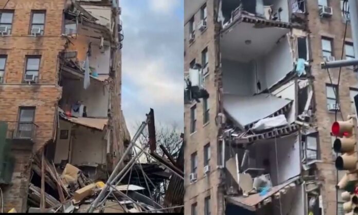 En el popular barrio El Bronx, en Nueva York, un edificio de seis pisos sufrió un desplome parcial durante los últimos minutos de este lunes.