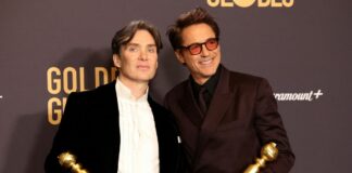 Con cinco Globos de Oro, el filme ‘Oppenheimer’, de Christopher Nolan, salió victorioso de su primer enfrentamiento con la supertaquillera ‘Barbie’, que partía como favorita de la noche, pero que tan solo ganó dos de los nueve premios a los que optaba.