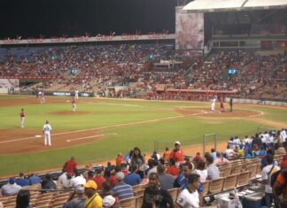 Otra pelea se registró la noche de este miércoles en las gradas del Estadio Quisqueya Juan Marichal, luego de finalizar el partido entre Tigres del Licey y Leones del Escogido.