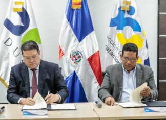La Dirección General de Aduanas (DGA) firmó un acuerdo de interés mutuo con la Dirección General de Contrataciones Públicas (DGCP), en aras de fortalecer la transparencia y la integridad en los procesos de contratación y aduanas, lo que marcará un paso significativo hacia el fortalecimiento de la Administración pública y la gobernanza en la República Dominicana.