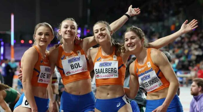 El relevo 4x400 de Bélgica ganó hoy el oro en el Mundial bajo techo de Glasgow 2024 con magnífico crono de 3:02.54 minutos y reeditó la corona alcanzada en la edición de Belgrado 2022.