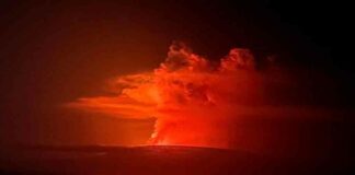 Expertos en Ecuador se mantienen atentos hoy a la actividad del volcán La Cumbre, ubicado en la isla Fernandina, en Galápagos, tras comenzar con un nuevo proceso de erupción.