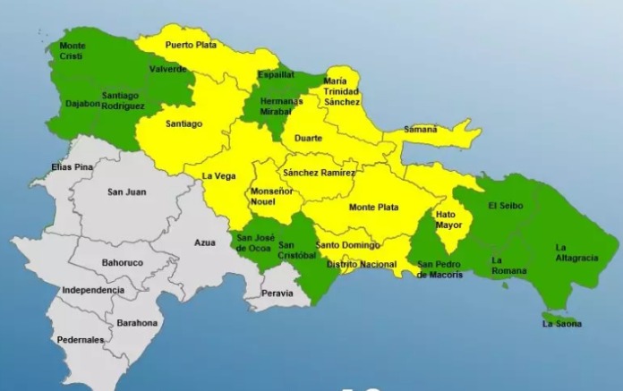 COE eleva a 23 las provincias en alerta por vaguada