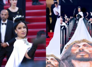 Massiel Taveras desfila en Festival de Cannes con diseño de Gianina Azar