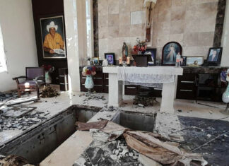 Profanan la capilla familiar del capo que traicionó a El Chapo