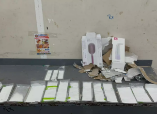 Escondidas en cajas de cartón impiden envío de 23 láminas de cocaína a EE.UU