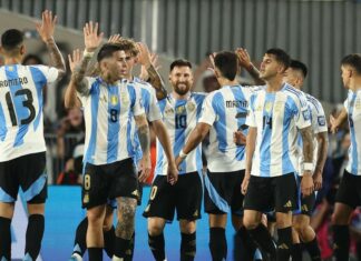 Argentina golea a Bolivia 6-0 con triplete de Messi