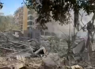 La destrucción en Beirut tras los bombardeos israelíes nocturnos