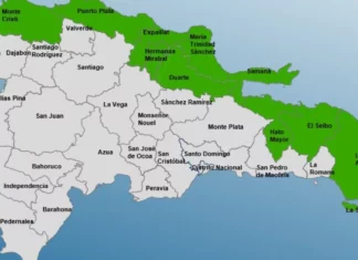 Emiten alerta verde para 10 provincias por incidencia de vaguada