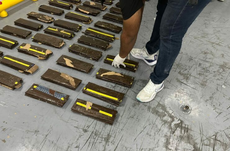 Frustran envío a Europa de 392 láminas de presunta cocaína en cajas de bananos