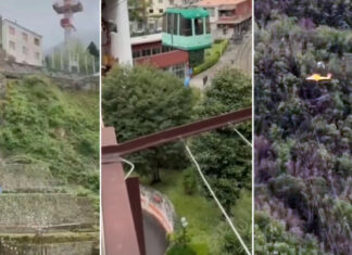 Cabina de teleférico con turistas cae a un abismo en Italia