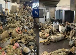 Gobernador de California arremete contra Trump y publica fotos de soldados durmiendo en el suelo