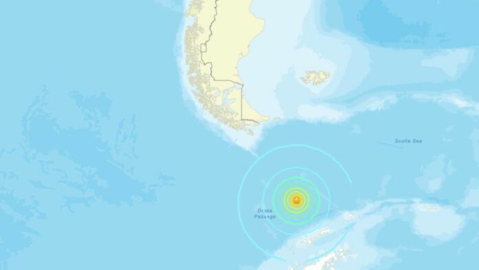 Sismo de 7,5 en el mar entre América del Sur y la Antártida