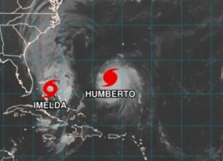 Huracán Humberto y tormenta tropical Imelda activos en el Atlántico