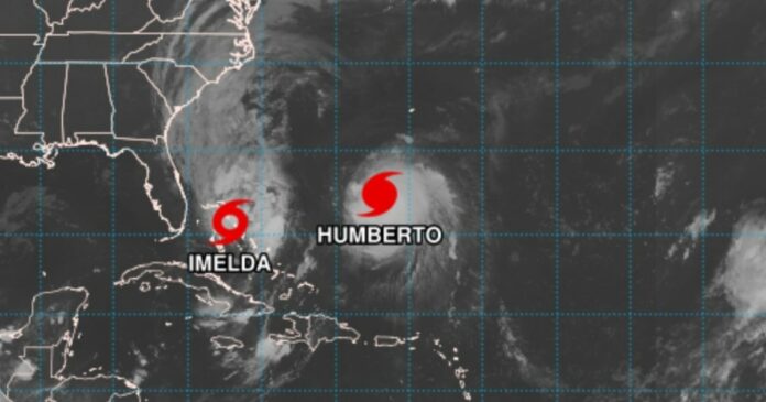 Huracán Humberto y tormenta tropical Imelda activos en el Atlántico