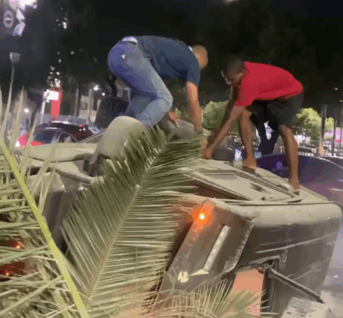 Accidente múltiple se registró la noche de este lunes en la avenida Winston Churchill