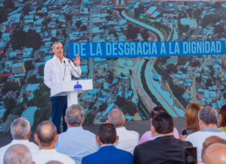 Abinader presenta avances del saneamiento del Arroyo Gurabo