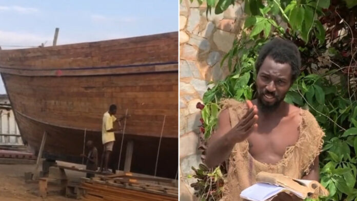 El Noé africano construye ocho arcas para salvar a la humanidad del gran diluvio