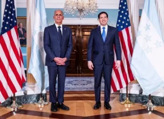 Marco Rubio recibió al presidente electo de Honduras, Nasry Asfura