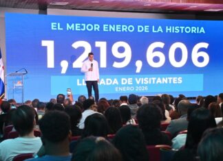 RD recibe 1,219,606 visitantes en enero, 5.5 % más que el año pasado