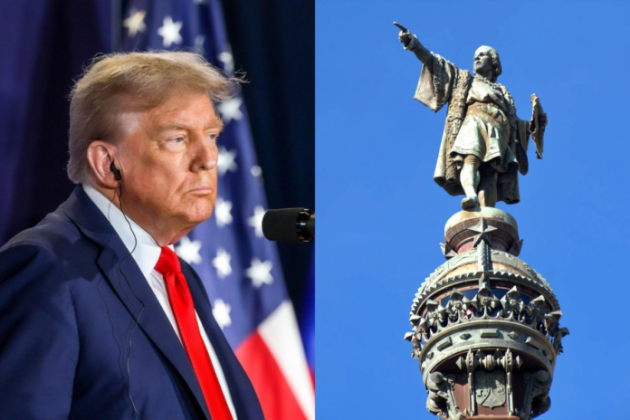 Trump planea poner una estatua del colonizador Cristóbal Colón en la Casa Blanca