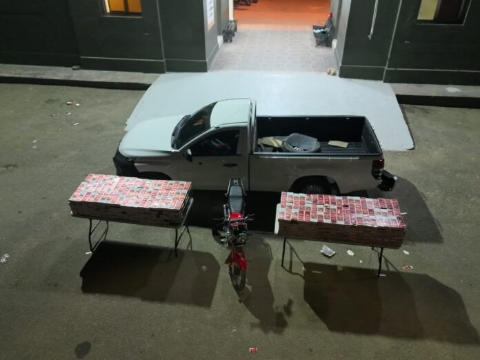 Incautan contrabando de 118,000 cigarrillos ocultos en una camioneta en Dajabón