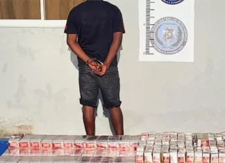 Apresan a un hombre e incautan más de 110 mil cigarrillos y drogas en Barahona y Pedernales