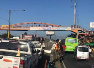 Anuncian desvío por retiro del viejo puente peatonal en el Kilómetro 9